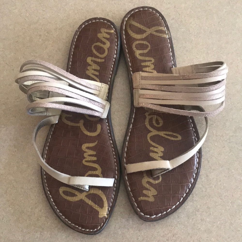 *SOLD*EUC Sam Edelman rose gold sandals sz 10